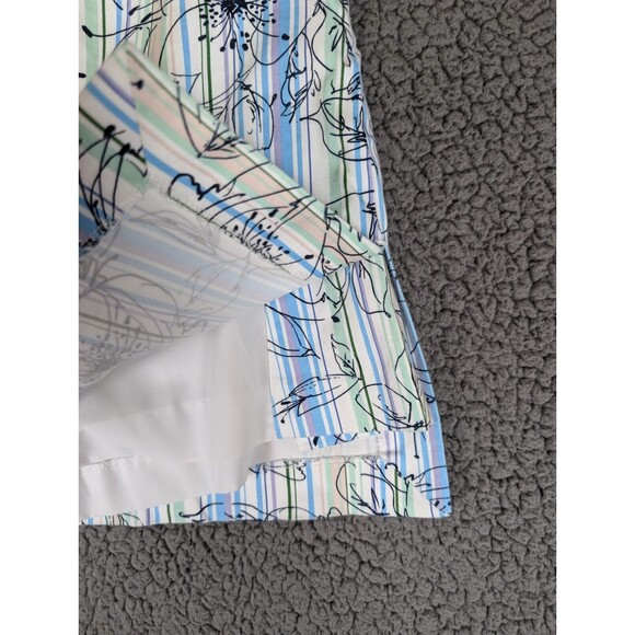 Tehama by Nancy Haley Skort Blue Floral Print Pockets Golf Size 4 Stretch - Picture 8 of 14